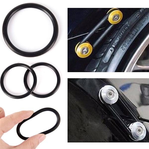 4 kpl kuminen O-rengaskiinnityssarja, erittäin vahva puskurin pikakiinnitys Black 4pcs