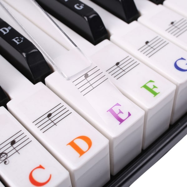 Flerfargede klaverklistremerker Keyboard Key Note Fjernbar Note Lab Multicolor one size