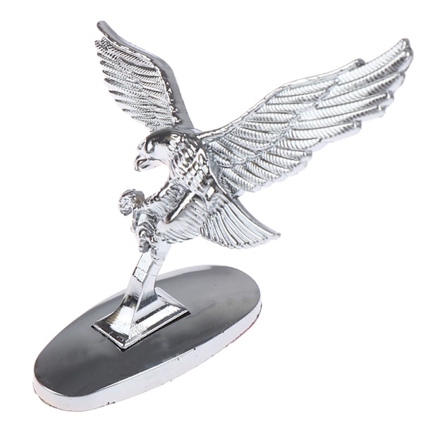 Bil Front Deksel Krom hette Ornament Badge 3D Emblem Angel Eagl Black one size