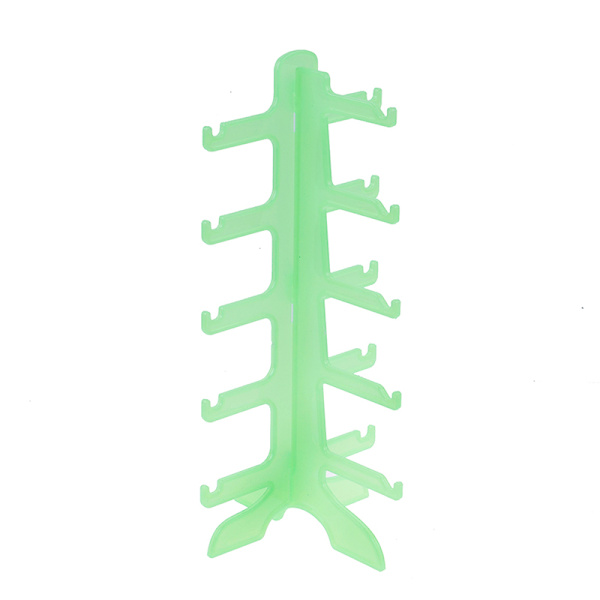 5-lags briller Briller Solbriller Vis stativ Holderramme Green one size