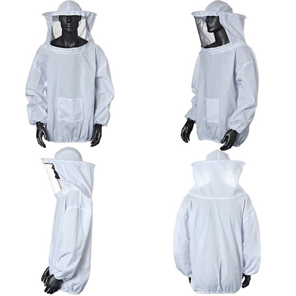 Biavlerdragter Bomuld Siamese Anti-bidragt M L XL XXL Størrelse f White onesize