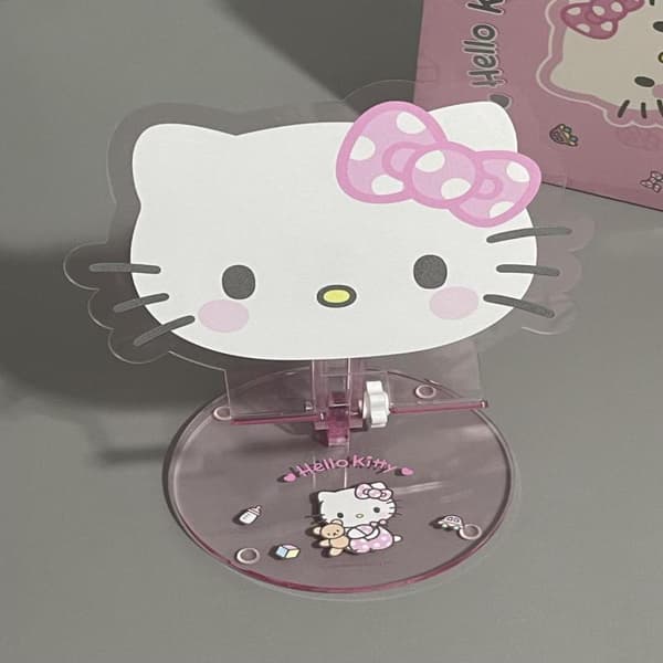 1 stk Hello Kitty Sammenleggbart Skrivebordsstativ i Akryl Teleskopisk P One size
