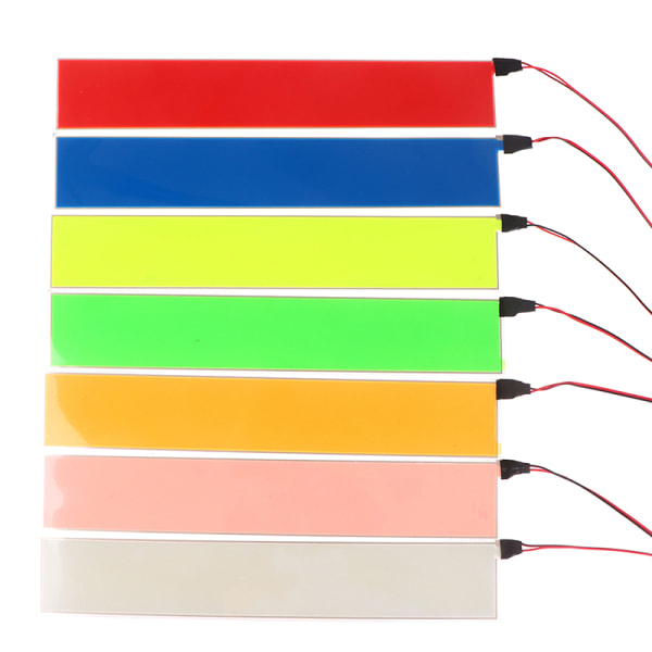 Fleksibel EL Light Panel Elektroluminescerende Baglys Strip Lam Red 1Pc