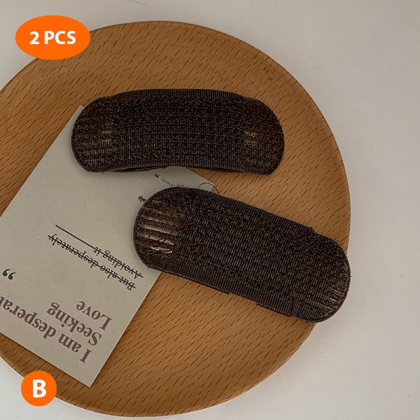 Ladies Fluffy Hair Clips Set Fluffy Hair Pads Root Pads Hår Ca Black B
