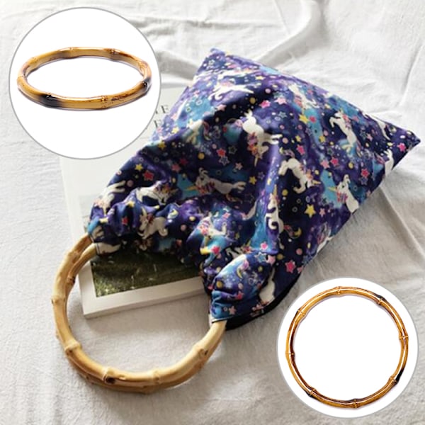 Pyöreä bambulaukun kahva käsilaukkuun Käsintehdyt DIY-laukut big