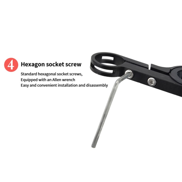 Cykelstyre Legering Kolfiber Förlängt fäste Cykelhuvud black one size