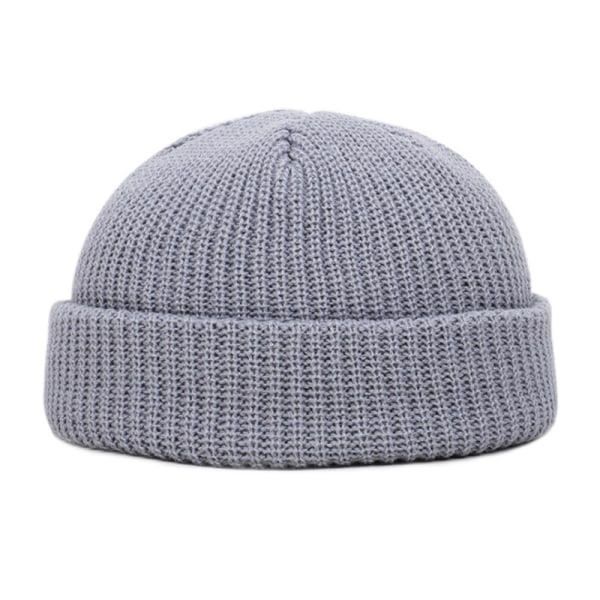Unisex Herr Kvinnor Möss Hatt Varm Ribbad Winter Turn Ski Fisherm Gray one size