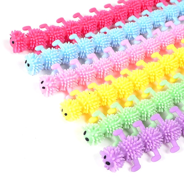 6 Stk Worm Noodle Stretch String TPR Rope Anti Stress Toys Strin Multicolor one size