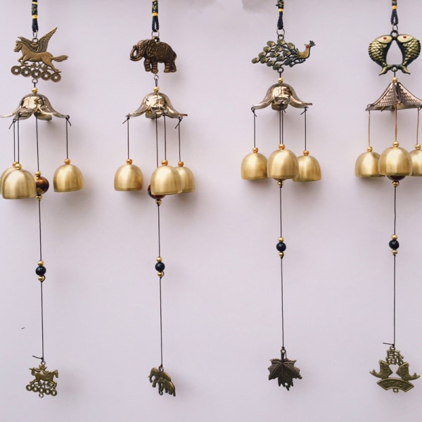 Antik Wind Chime Kobber Yard Have Udendørs Living Dekoration 14 one size