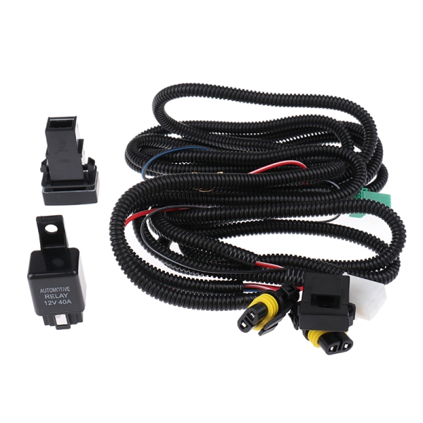 H11 Tåkelys Ledningsnettuttak Lednings LED-indikatorer Bryter Black Onesize