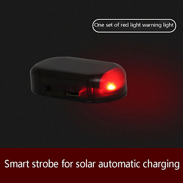 Bil falsk sikkerhed Lyssignallampe Solar Simulering LED Dummy A red A2