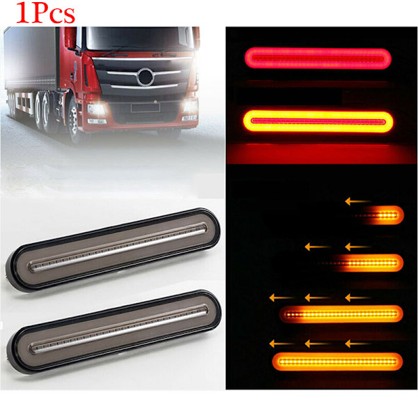 3 in 1 Neon LED perävaunun jarruvalo Jarruvalokyltti Yellow 1Pcs