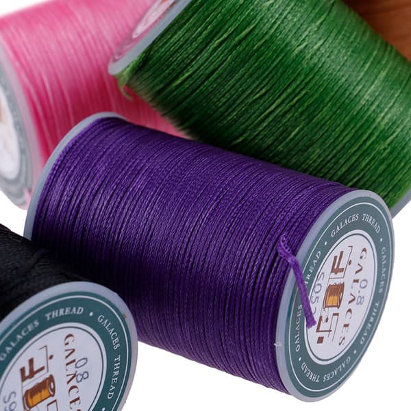1 stk vokset tråd 0,8 mm 90 m polyestertråd symaskinsøm Multicolor