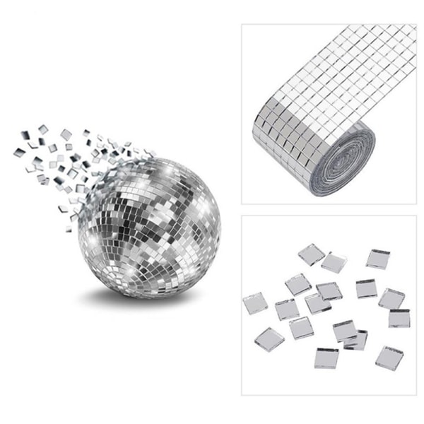 Mirror Mosaic Fliser Stickers DIY Selvklæbende Mini Square Acry Gold 4*60cm