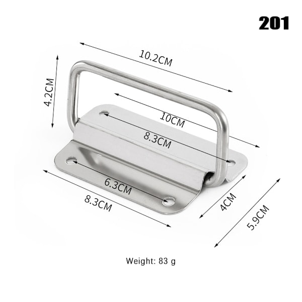 Cabinet Flight Case Solid Furniture Hardware Folding Handle For Silver A3