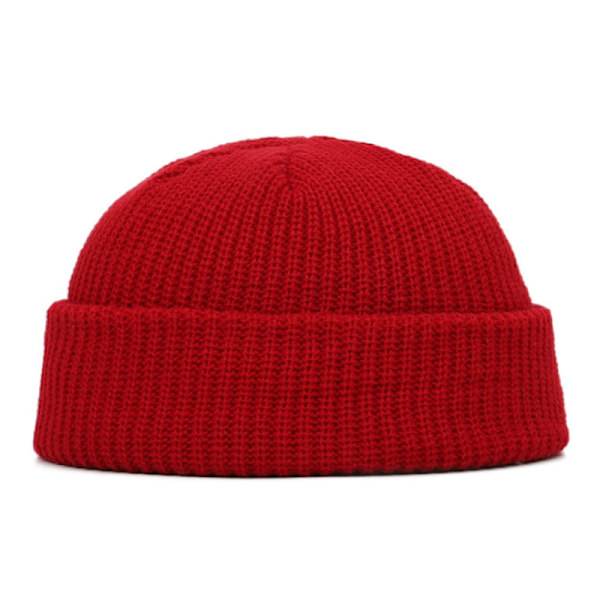 Unisex Miesten Naisten Pipo Hattu Lämmin Ribbed Winter Turn Ski Fisherm Wine red one size