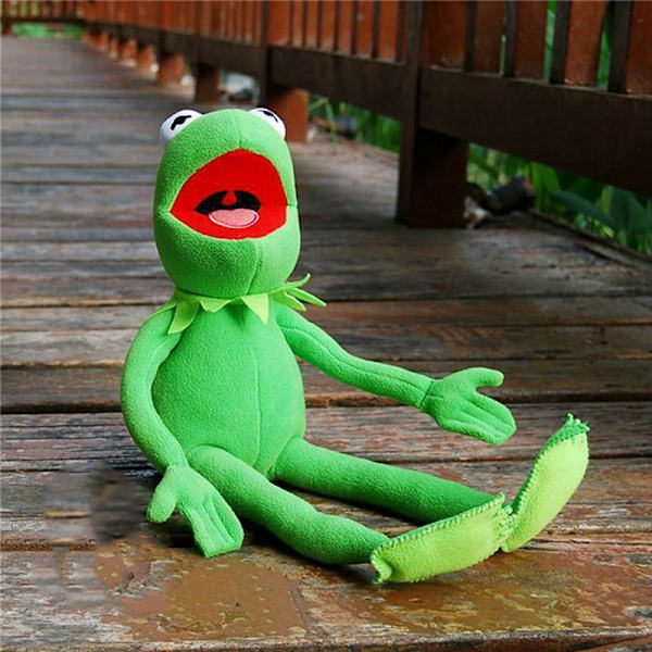 40 cm Kermit Frøen Sesame Street Muppet ONE ITEM Full Body Do green one size