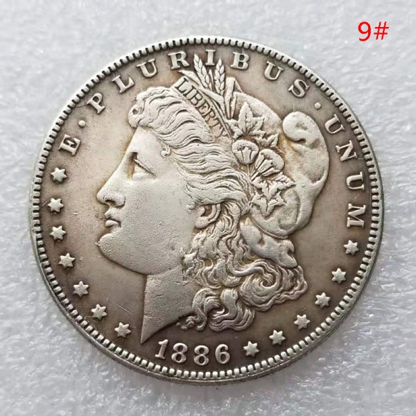 1 stk 1878-1887 USA Morgan Silver Dollar $1 erindringsmønter C 9 One size