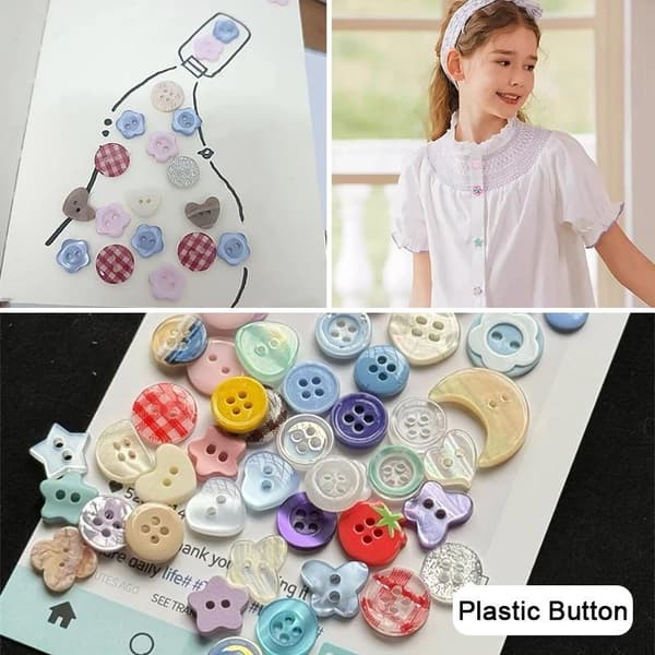 10 stk. tilfældige DIY scrapbooking og syknapper til tøj 10pcs