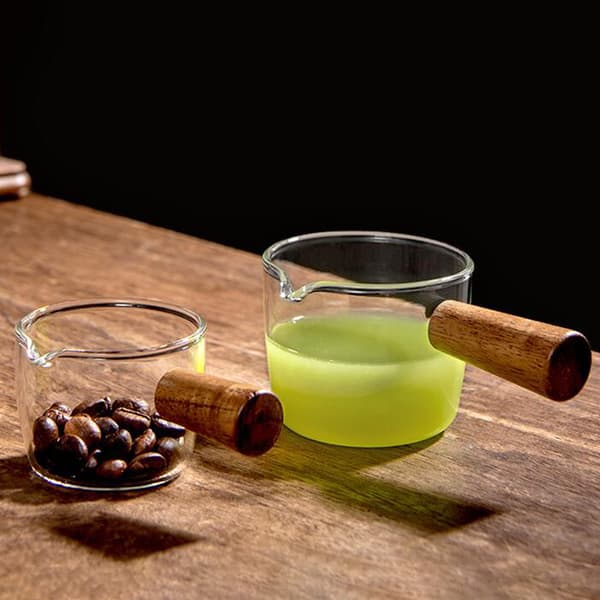 Multifunktionell smakskål kaffe mini mjölkkopp Handritad sås Brown 50ml