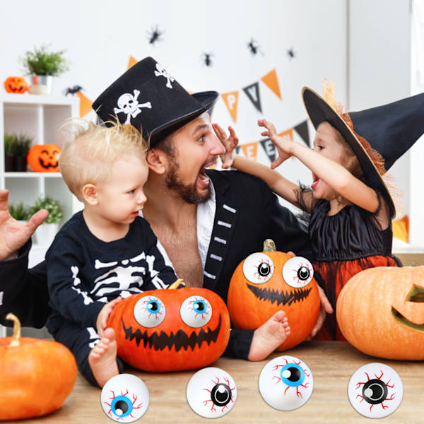 60 kpl Muoviset Halloween-silmät Ping Pong -silmät lapsille T Army green
