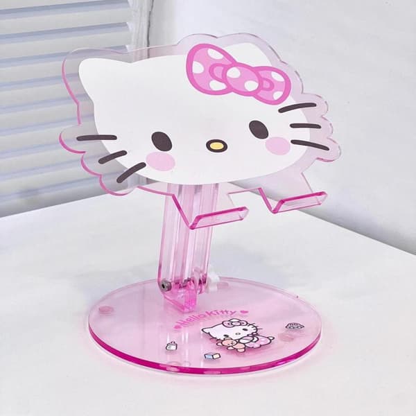 1 stk Hello Kitty Sammenleggbart Skrivebordsstativ i Akryl Teleskopisk P One size