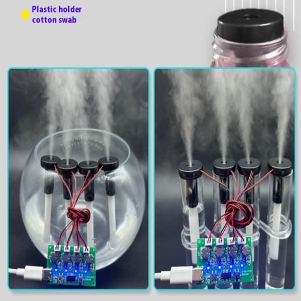 4 Spray Luftfuktare Typ-C USB Mini Luftfuktare DIY-kit Dimma Mak A2