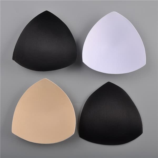 3 par Triangle Kvinder Bikini Brystpude Indsatser Sponge Foam BH P Beige 3pair