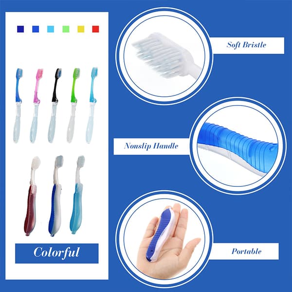 2 st Resefällbar Tandborste Hygien Munvård Bärbar Engångs S A2 2PCS