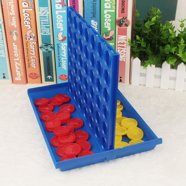 Sammenfoldelig Connect 4 In A Line Brætspil Børneuddannelse Blue one size