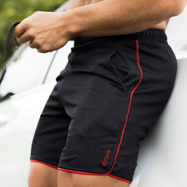 Sommar Herr Löpshorts Sport Fitness Korta Byxor Snabbtorkande Black L