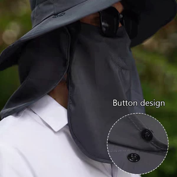 Mode Sommar Solhatt UV-Skydd Utomhus Andningsbar Avtagbar grey