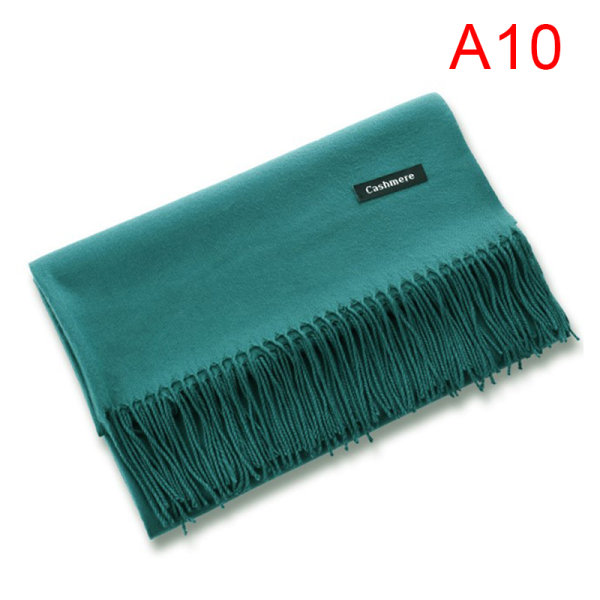 Solid skjerf Tynne Pashmina sjal og omslag Lange myke stoler Hea Green 200*70cm