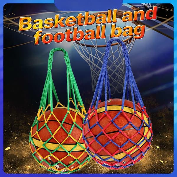 Fodboldnetpose Nylon Boldopbevaring Enkelt Bold Bærbar A7 one size