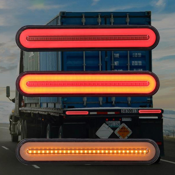 3 in 1 Neon LED perävaunun jarruvalo Jarruvalokyltti Yellow 1Pcs