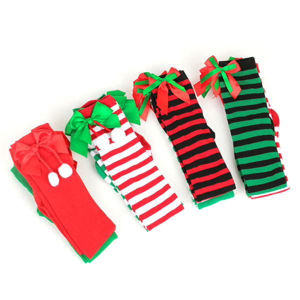 Julepynt Sokker Stripete Langstrømper Christmas Deco Multicolor A12