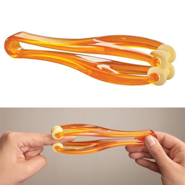 Finger s Massager Rubber Roller Håndblodcirkulationsværktøj Orange