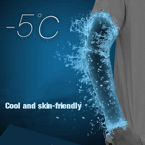 Ice Silk Sleeve Cuff Arm Uv Sun Protect AntiSlip Summer Outdoo Black One Size