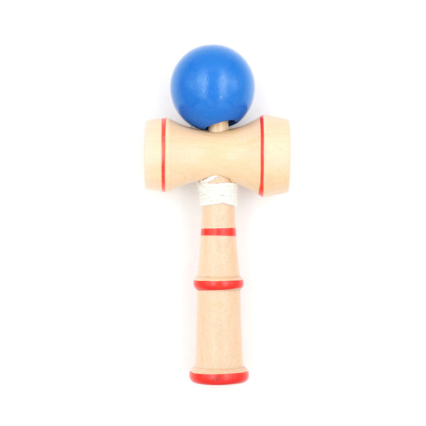 Kid Kendama Ball Traditional Wood Game Balance Skill Education Blue 0