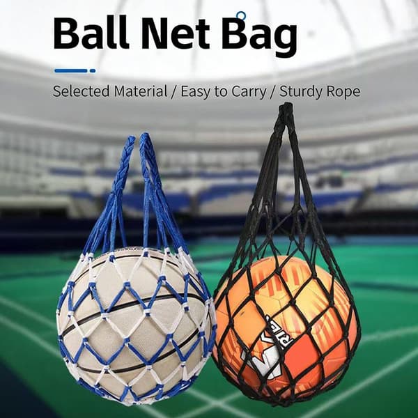 Fodboldnetpose Nylon Boldopbevaring Enkelt Bold Bærbar A2 one size