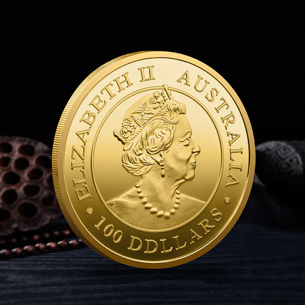 Forgyldt australsk kænguru 1OZ Elizabeth II Australien Souv A One Size