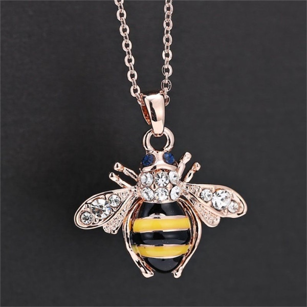 Elegant e Dame Honning Honey Bumblebee Bee Crystal Pendant Chain N Multi One Size