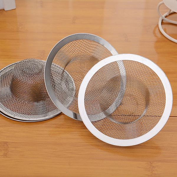 2 stk. Baderomsavløpsfilter i rustfritt stål Dusj Hårfangere Silver 9CM