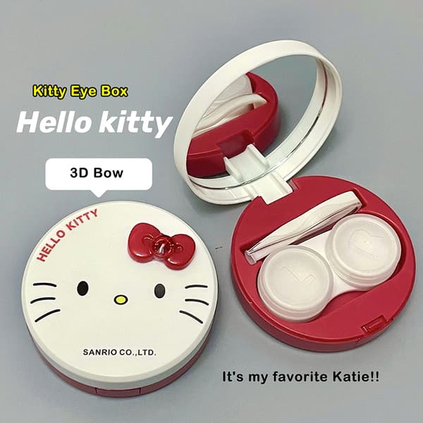 Hello Kitty Kontaktlinsfodral Skönhet Pupill Förvaringslåda Lins C A2