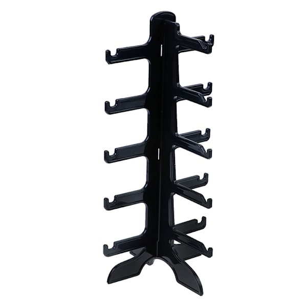 5-lags briller Briller Solbriller Vis stativ Holderramme Black one size