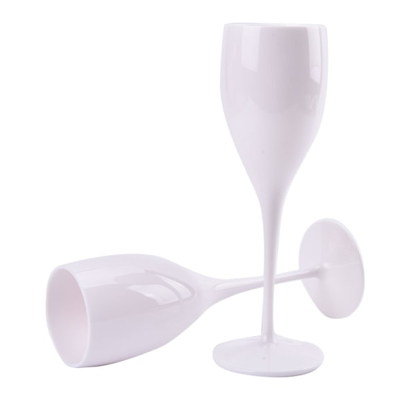 1 CUP Champagne Flutes Viini Valkoinen Akryyli Samppanja Läpinäkyvä white Onesize
