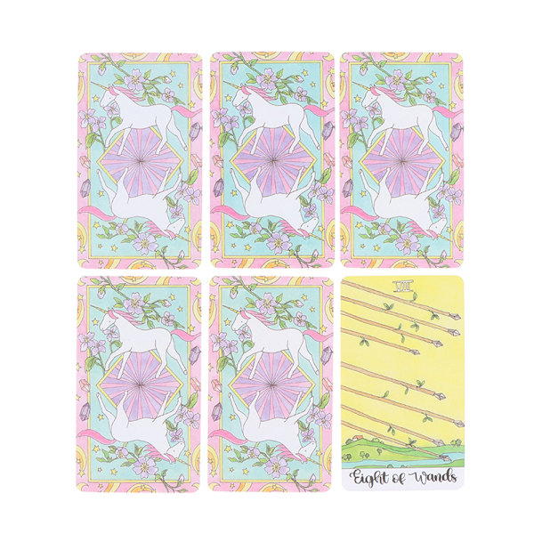 Crystal Unicorn Tarot-kortit Oracle Card Party Prophecy Divinati Multicolor one size