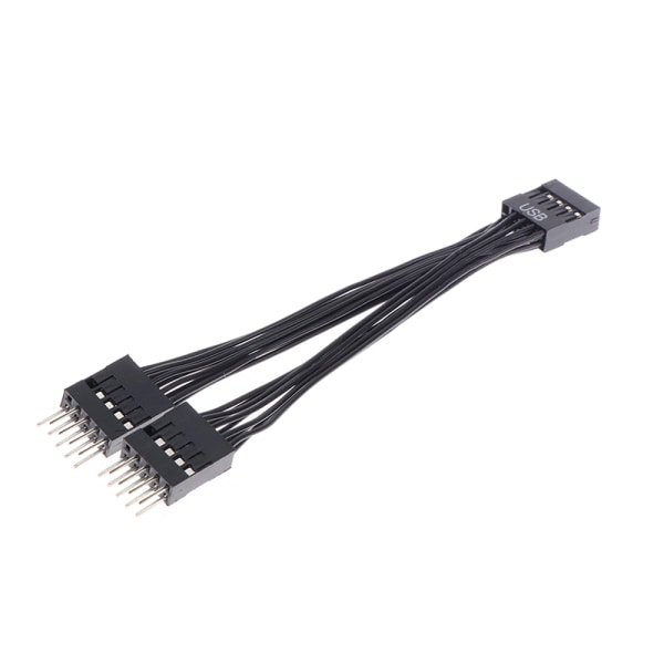1st dator moderkort USB förlängningskabel 9 stift 1 hona till Black one size