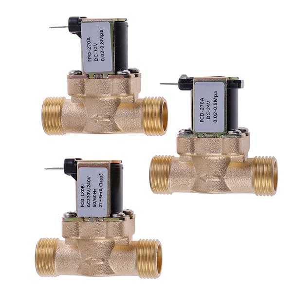 G1/2'' Messing elektrisk magnetventil DC 12v 24v AC220v til Sola DC12V DC12V