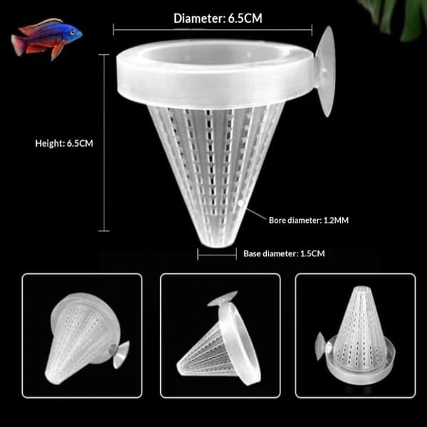 Transparent akryl fiskbehållare vattenkopp med sugakvarium A2